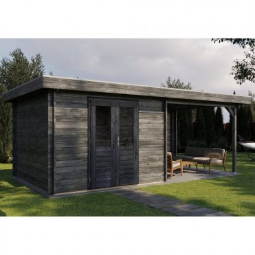 Select Log Cabin with Veranda Tyne 300x300cm + 300cm