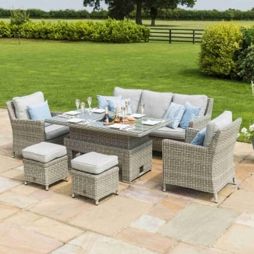 Oxford Sofa Dining Set With Ice Bucket And Rising Table