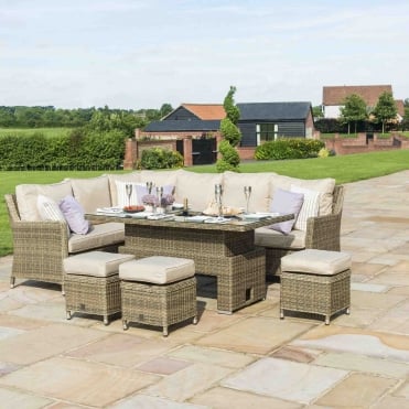 Winchester Corner Dining Set with Ice Bucket & Rising Table