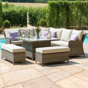 Maze Rattan Winchester Royal Corner Dining Set