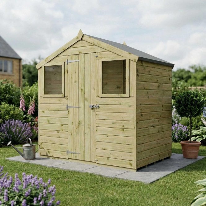 Mercia 4 x 6 Shiplap Apex Shed - Front Windows