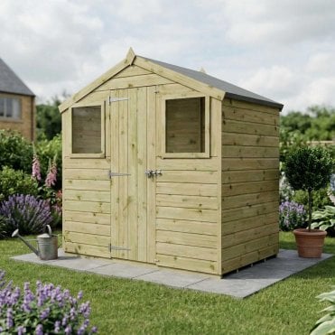4 x 6 Shiplap Apex Shed - Front Windows