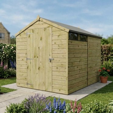 8 x 6 Security Shiplap Apex Wooden Shed