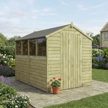 Budget Overlap Apex Shed 8X6