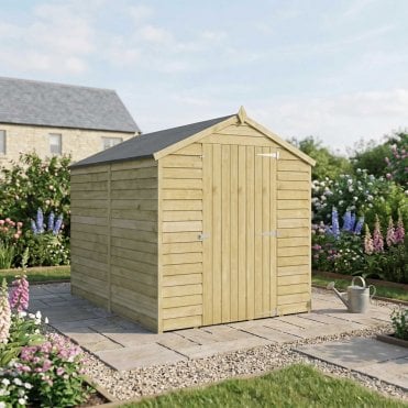 Budget Overlap Apex Windowless Shed 8X6
