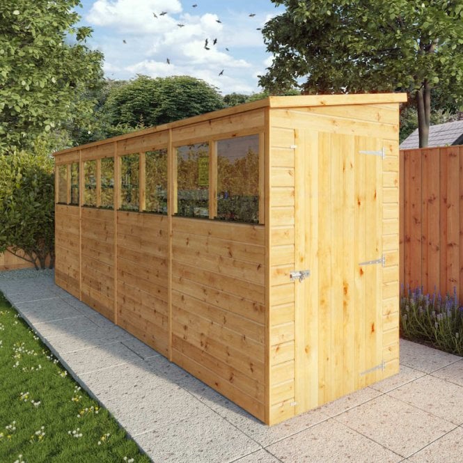 Mercia Modular Shiplap Pent Shed 16X4