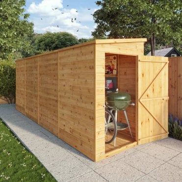 Modular Shiplap Pent Windowless Shed 16X4