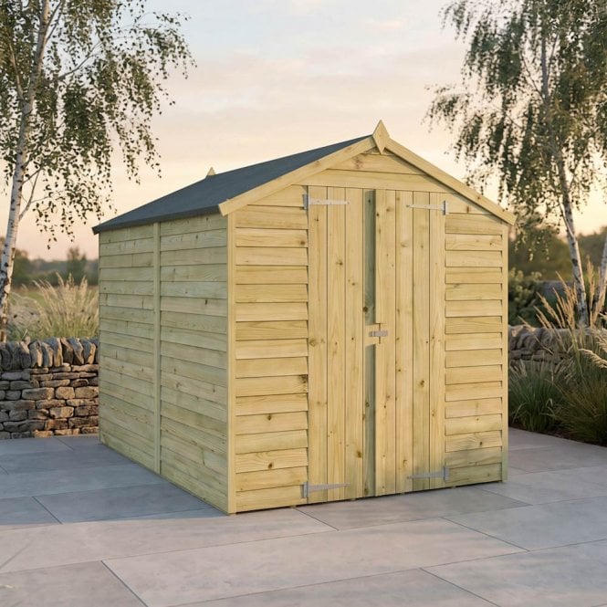 Mercia Overlap Apex Double Door Windowless Shed 8X6