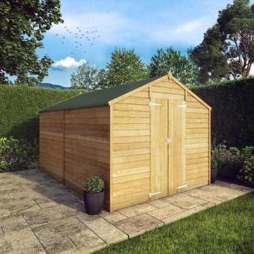 Overlap Apex Windowless Shed 12X8