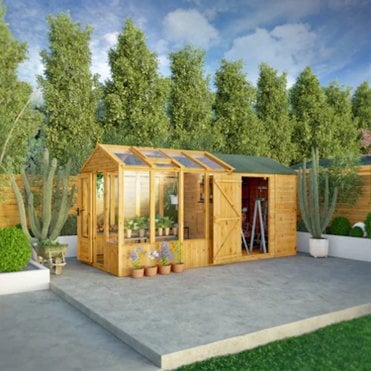Woodsman Combi Greenhouse Shed 14X6