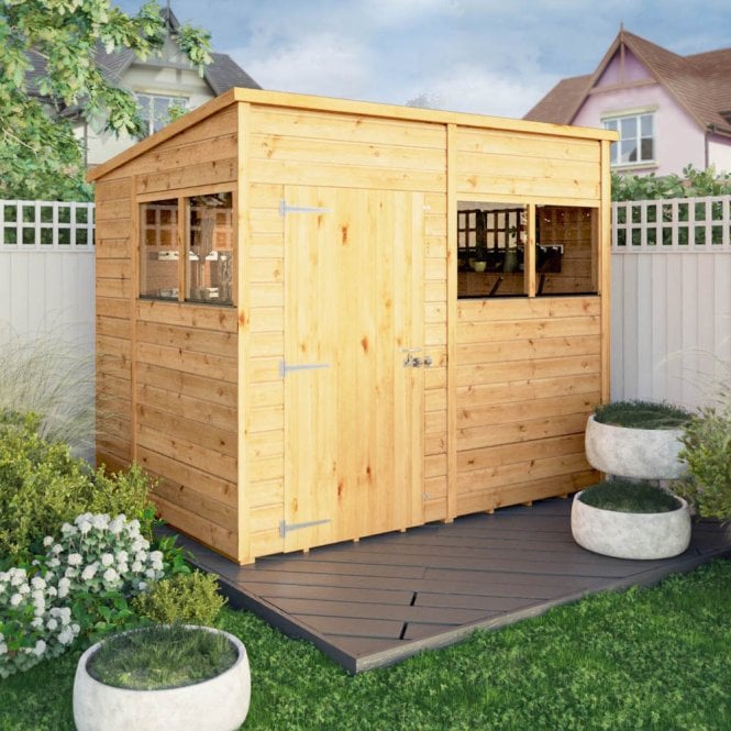 Mercia Woodsman Premium Shiplap Pent Shed 8X6