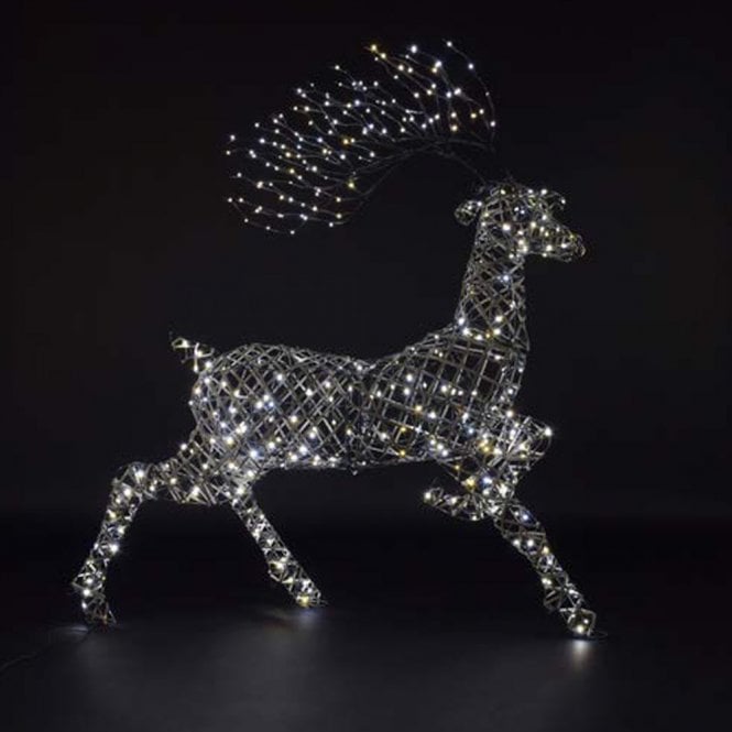 Noma 1.4M Grey Rattan Woburn Stag with Branch Antlers