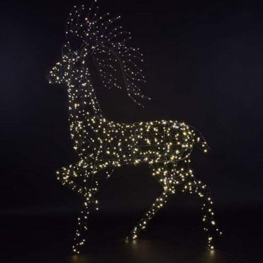 2M Grey Flexi Highland Stag with Branch Antlers
