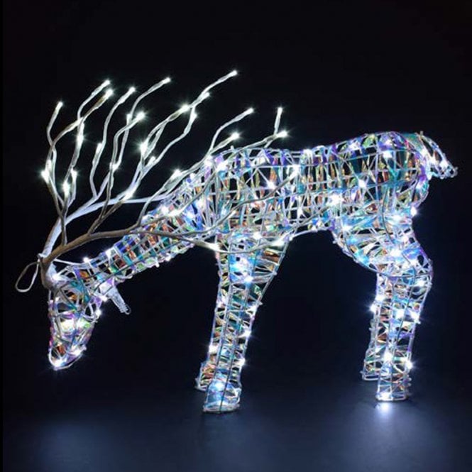 Noma 40CM Iridescent Tatton Grazing Stag With Branch Antlers