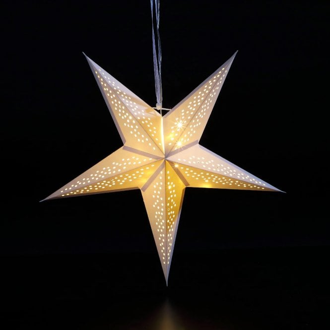 Noma 40cm Paper North Star With 15 Warm White LEDs