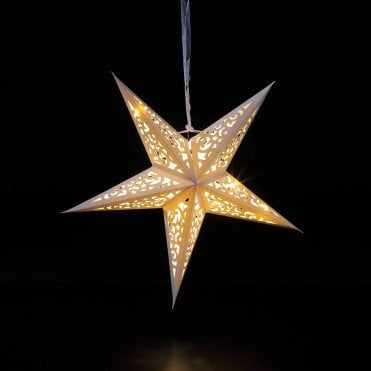 40cm Paper Shining Star With 15 Warm White LEDs
