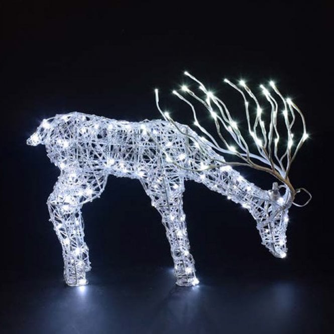 Noma 40CM Spun Acrylic Tatton Grazing Stag With Branch Antlers