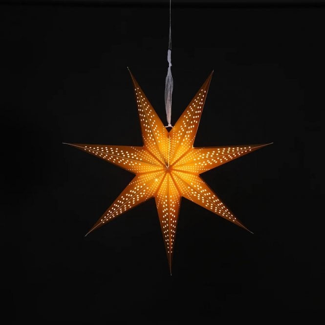 Noma 60cm Gold Paper Shooting Star With 20 Warm White LEDs