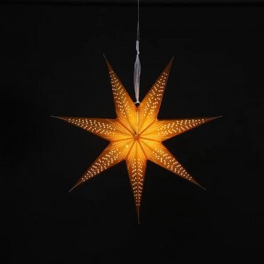 60cm Gold Paper Shooting Star With 20 Warm White LEDs