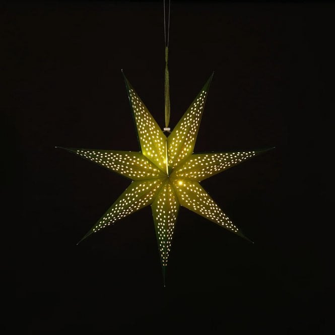 Noma 60CM Green Paper North Star With 20 Warm White LEDs