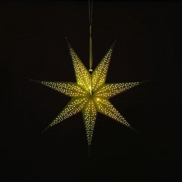 60CM Green Paper North Star With 20 Warm White LEDs