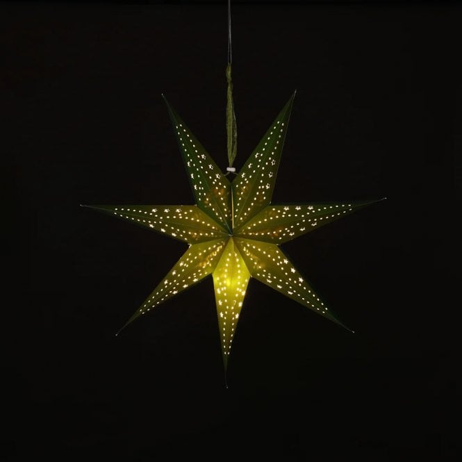 Noma 60CM Green Paper Stardust With 20 Warm White LEDs