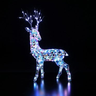 60cm Iridescent Stag With Branch Antlers 