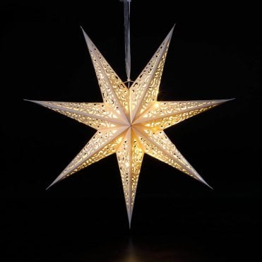 60cm Paper Shining Star With 20 Warm White LEDs