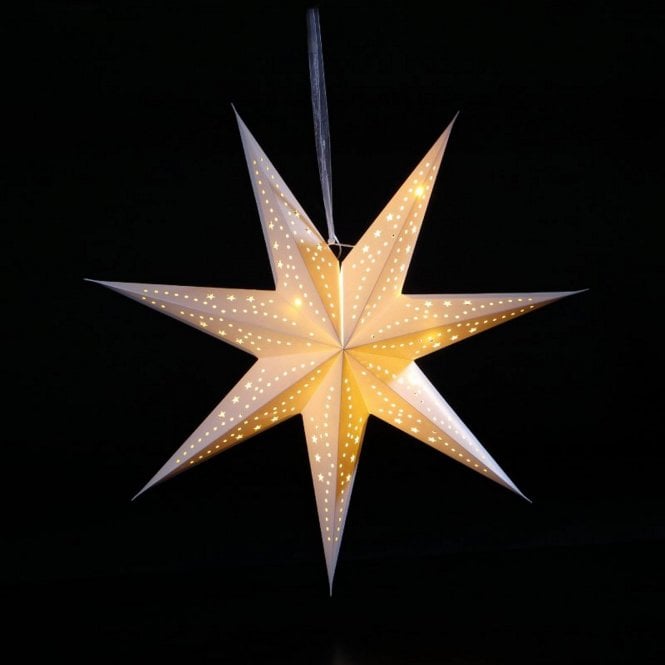Noma 60cm Paper Stardust With 20 Warm White LEDs