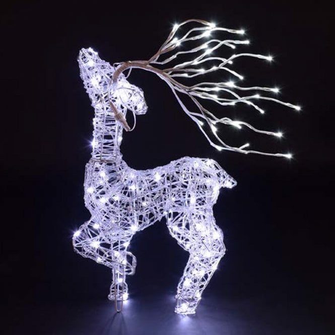 Noma 60CM Spun Acrylic Tatton Standing Stag With Branch Antlers