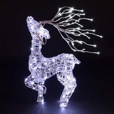 60CM Spun Acrylic Tatton Standing Stag With Branch Antlers