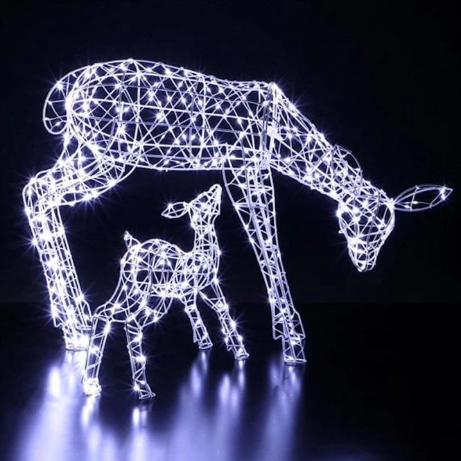 Noma 70cm White Flexi Woburn Deer And Fawn