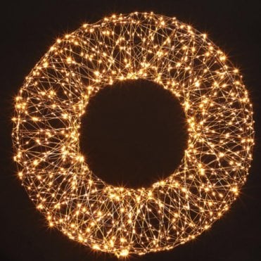 75CM Micro Wire Wreath With 720 Antique White LEDs