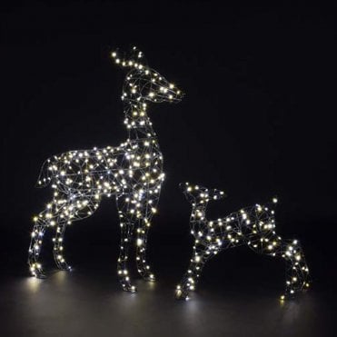 90CM Grey Flexi Richmond Deer & Fawn
