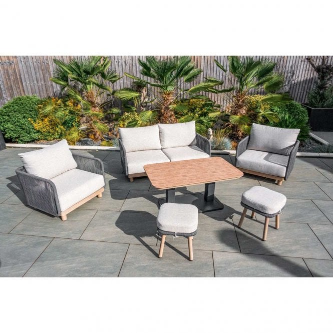 Norfolk Leisure Buxton 2 Seater Sofa Set with Piller Coffee Table and 2 Stools