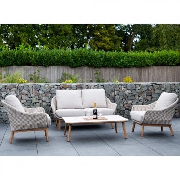 Camberley 2 Seat Lounge Set with Thick Rope Weave