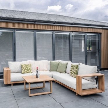 Darlington Woodlook Aluminium Corner Set with Coffee Table