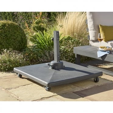 Royce 50kg Plastic Concrete Base with Wheels & Tube - Black