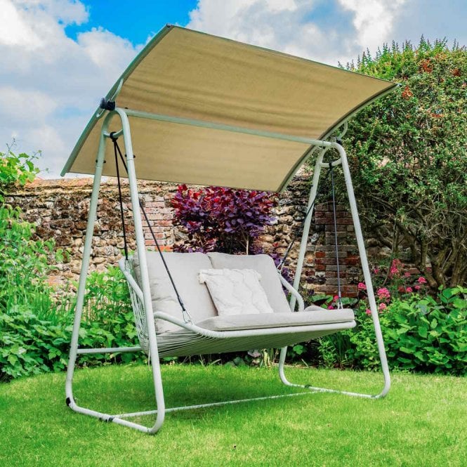 Norfolk Leisure Stamford Rattan 2 Seater Swing - Beige
