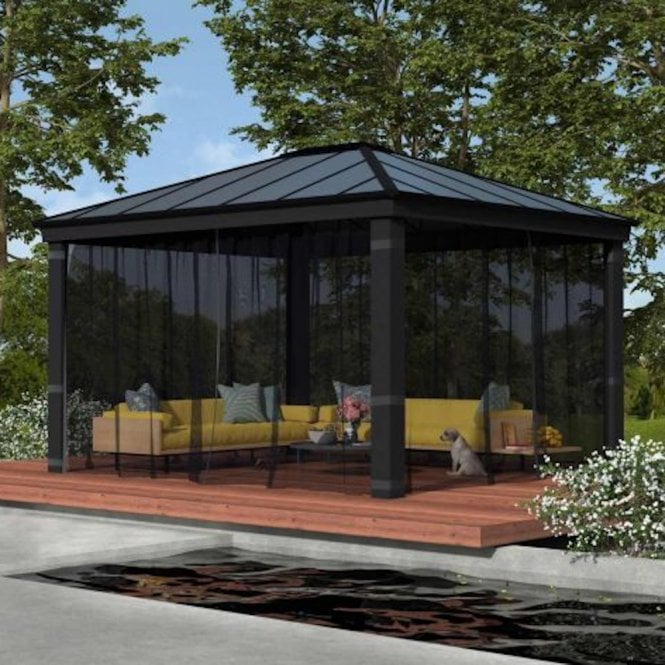 Palram-Canopia Dallas Gazebo Netting Set - 14X14