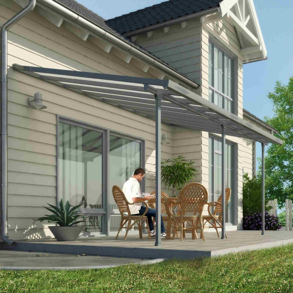 Canopia Palram-Canopia Feria Patio Cover 3m Grey | Garden Street