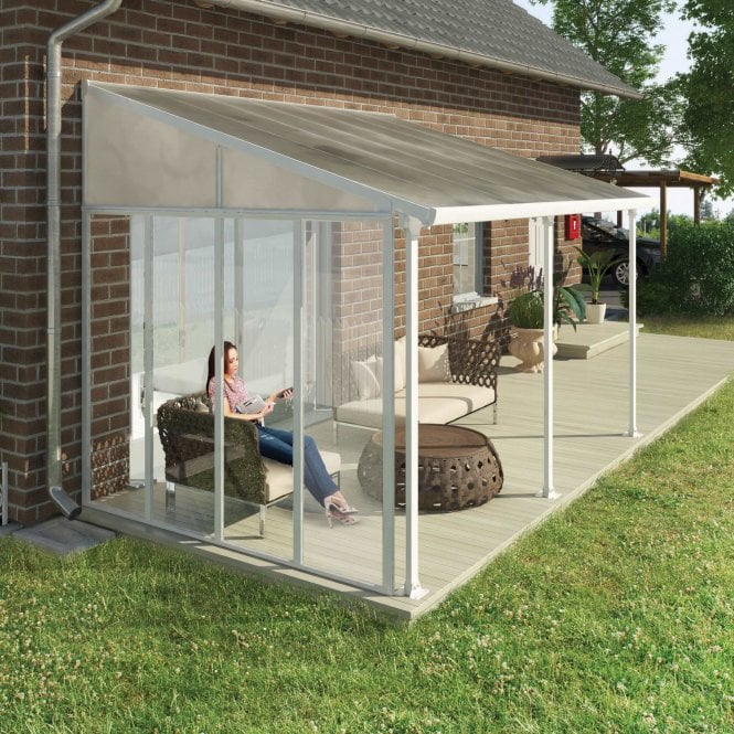 Palram-Canopia Patio Cover Side Wall 3m White