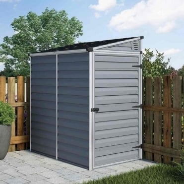 Skylight Grey Pent Shed 4X6