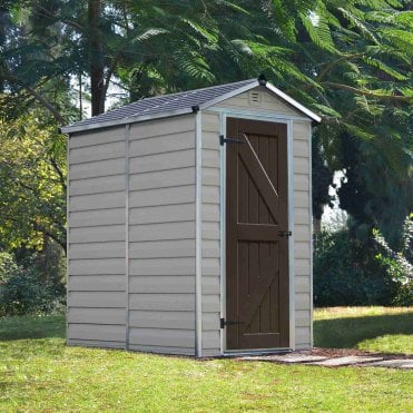SkyLight Plastic Tan Apex Shed 4X6