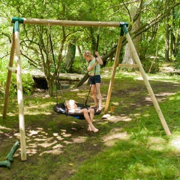 Spider Monkey Wooden Swing Set