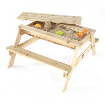 Wooden Sand and Picnic Table