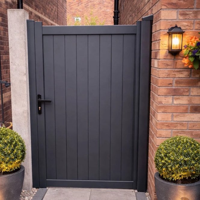 Ready Made Gates Aluminium Vertical Solid Infill Garden Gate