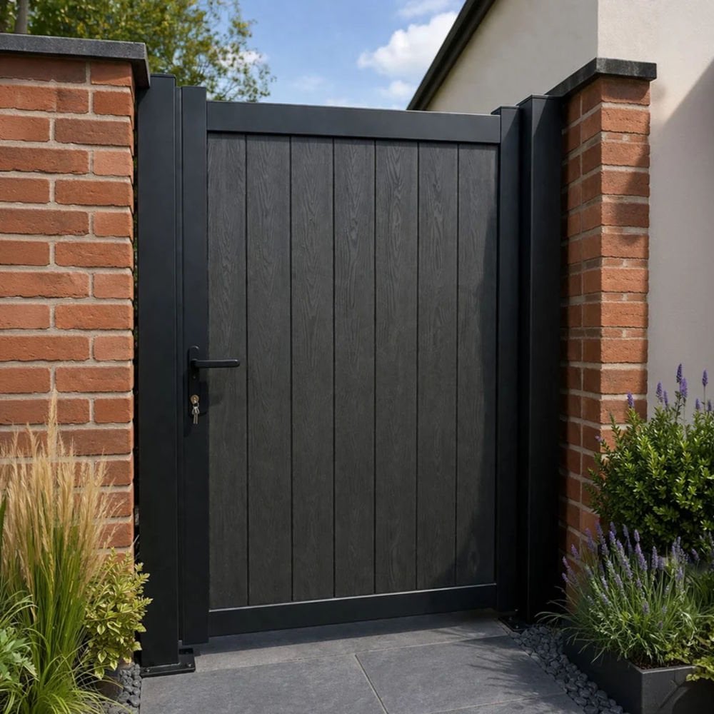 An image of Ready Made Gates Composite Vertical Solid Infill Garden Gate Colour: G