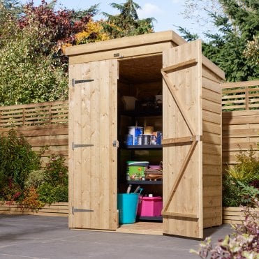 4x4 Premier Shiplap Windowless Double Door Pent Shed