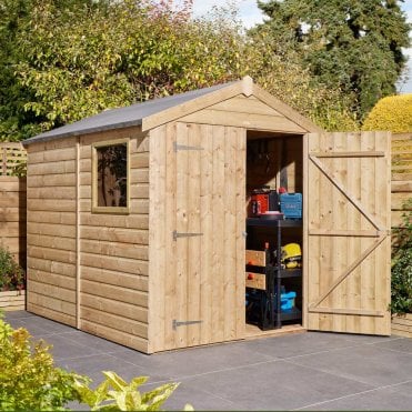 6x8 Premier Shiplap Double Door Apex Shed